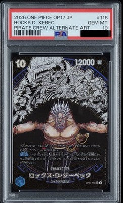 PSA 10 2026 One Piece Rocks D. Xebec Pirate Crew Alternate Art OP17-118 Japanese