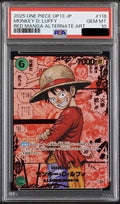 PSA 10 Monkey D. Luffy Red Comic Parallel [OP13-118] - Carrying On His Will One Piece Card