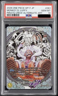PSA 10 2026 ONE PIECE OP17 JP #061 Monkey D. Luffy Pirate Crew Alt Art