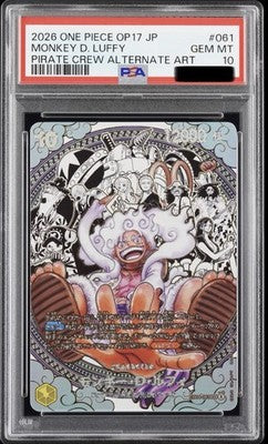 PSA 10 2026 ONE PIECE OP17 JP #061 Monkey D. Luffy Pirate Crew Alt Art