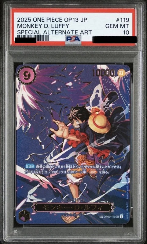 PSA 10 Monkey D. Luffy SEC-SPC [OP09-119] - Emperors in the New World One Piece Card