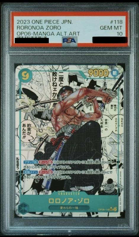 PSA 10 Roronoa Zoro SEC-SP [OP06-118] - Wings of the Captain One Piece Card