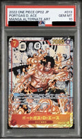 PSA 10 Portgas D. Ace SR-SP [OP02-013] - Paramount War One Piece Card