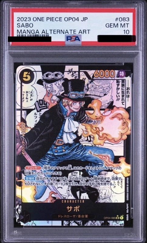 PSA 10 Sabo SR-SP [OP04-083] - Kingdoms of Intrigue One Piece Card