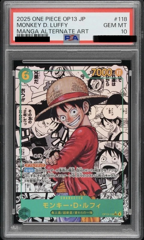 PSA 10 Monkey D. Luffy SEC-SP [OP13-118] - OP13 One Piece Card