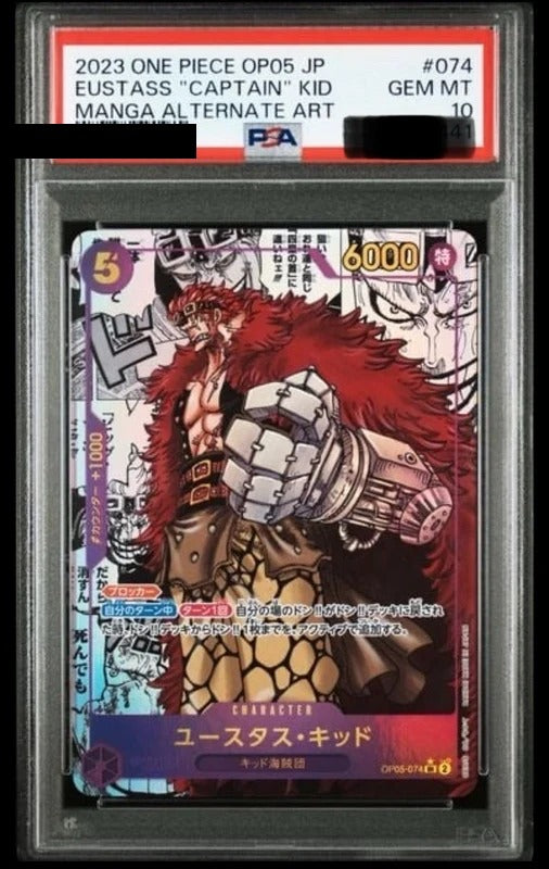 PSA 10 Eustass "Captain" Kid SR [OP05 074] - Awakening of the New Era One Piece Card