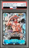 PSA 10 Portgas D. Ace Secret Rare, Manga Alt Art [OP13-119] - Carrying on His Will One Piece Card