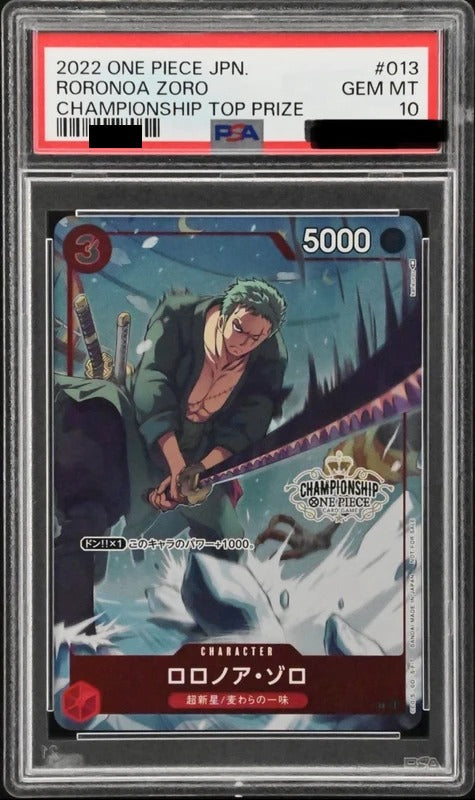 PSA 10 Roronoa Zoro SR [ST01-013] - Promo Cards - Championship Top Prize One Piece Card