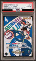 PSA 10 Monkey D. Luffy Leader [EB02-010] - One Piece Card Game x Los Angeles Dodgers Promo One Piece Card
