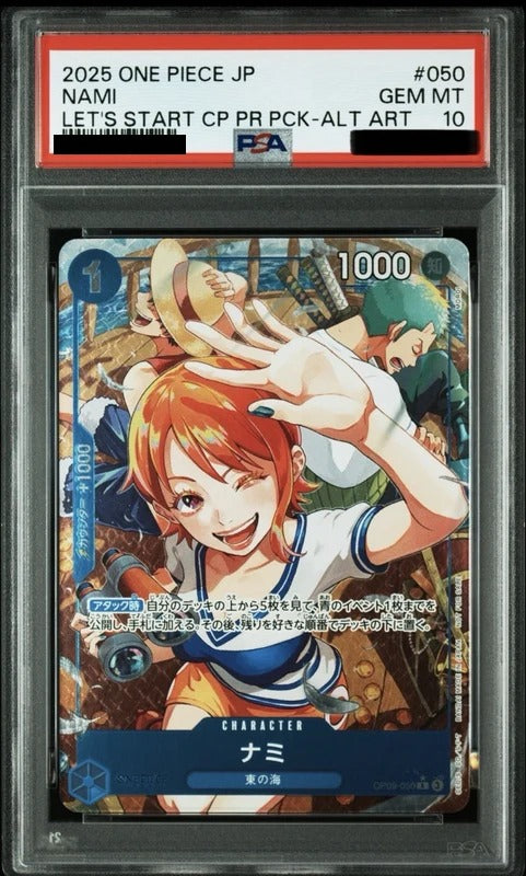 PSA 10 Nami Rare [OP09-050] - Let's Start Campaign Promotion Pack One Piece Card