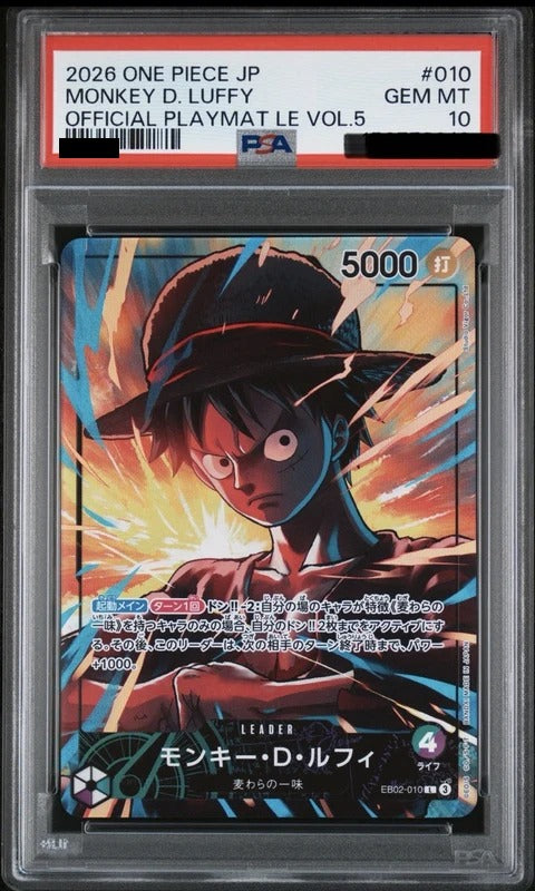 PSA 10 Monkey D. Luffy L [EB02-010] - Extra Booster: Anime 25th Collection One Piece Card