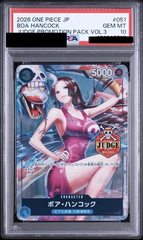 PSA 10 Boa Hancock R [OP13-051] - Official Judge Promotion Pack Vol.3 One Piece Card