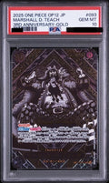 PSA 10 Marshall D. Teach Super Rare Special, Gold [OP09-093] - Bond of Master and Disciple One Piece Card