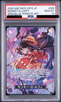 PSA 10 Monkey D. Luffy Super Rare Special [ST26-005] - Adventure of the Divine Island One Piece Card