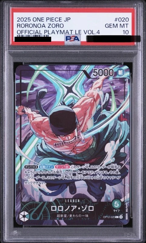 PSA 10 Roronoa Zoro Leader [OP12-020] - Official Playmat Limited Edition Vol.4 Promo One Piece Card