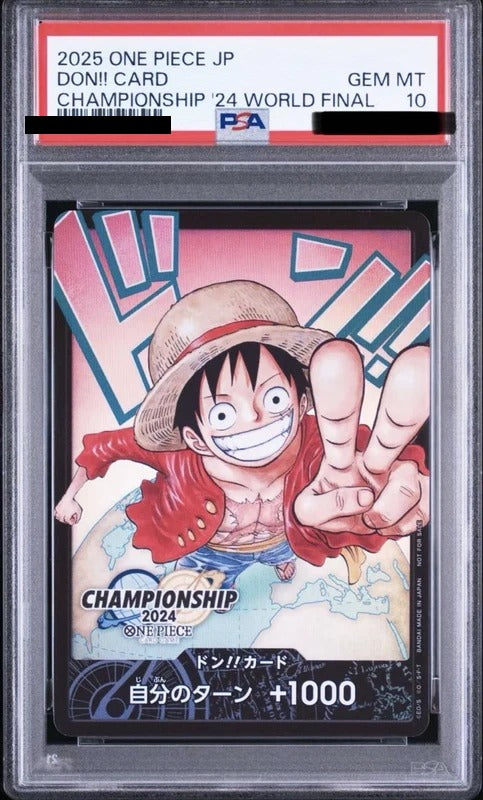 PSA 10 DON!! Card - Monkey D. Luffy Gold [DON-CS2024WF] - Championship 2024 World Final Participation Promo One Piece Card
